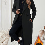 Elegant Women's H-Line Trench Coat with Adjustable Belt