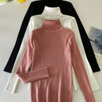 Elegant High-Neck Women's Sweater Set - 3 Pieces
