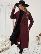 Casaco Trench Elegante Feminino H-Line - Roupa Exterior Formal e Diária, Casaco de Inverno Lavável à Máquina com Cinto Ajustável, Silhueta H Estruturada para Escritório, Festas, Looks Casuais - Roupa Feminina para Todas as Estações, Roupa de Festa, Design Sofisticado