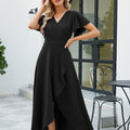 Chic Surplice V-Neck Tulip Hem Dress