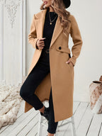 Casaco Trench Elegante Feminino H-Line - Roupa Exterior Formal e Diária, Casaco de Inverno Lavável à Máquina com Cinto Ajustável, Silhueta H Estruturada para Escritório, Festas, Looks Casuais - Roupa Feminina para Todas as Estações, Roupa de Festa, Design Sofisticado