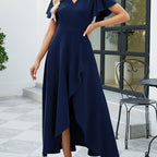 Chic Surplice V-Neck Tulip Hem Dress