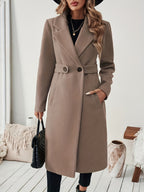 Casaco Trench Elegante Feminino H-Line - Roupa Exterior Formal e Diária, Casaco de Inverno Lavável à Máquina com Cinto Ajustável, Silhueta H Estruturada para Escritório, Festas, Looks Casuais - Roupa Feminina para Todas as Estações, Roupa de Festa, Design Sofisticado