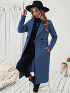 Casaco Trench Elegante Feminino H-Line - Roupa Exterior Formal e Diária, Casaco de Inverno Lavável à Máquina com Cinto Ajustável, Silhueta H Estruturada para Escritório, Festas, Looks Casuais - Roupa Feminina para Todas as Estações, Roupa de Festa, Design Sofisticado