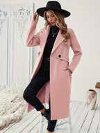 Casaco Trench Elegante Feminino H-Line - Roupa Exterior Formal e Diária, Casaco de Inverno Lavável à Máquina com Cinto Ajustável, Silhueta H Estruturada para Escritório, Festas, Looks Casuais - Roupa Feminina para Todas as Estações, Roupa de Festa, Design Sofisticado