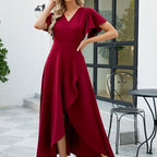 Chic Surplice V-Neck Tulip Hem Dress
