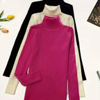 Elegant High-Neck Women's Sweater Set - 3 Pieces